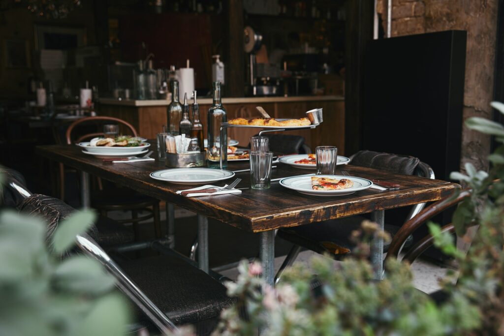 Delicious Italian Meal on Rustic Table